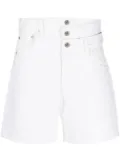 AGOLDE cut-out denim shorts - White