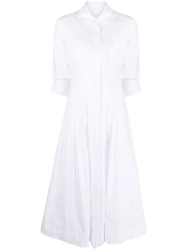 knee length dresses for ladies Simkhai Jazz Embellished Shirt Dress - Emerald
