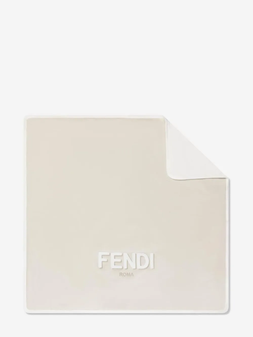 Fendi Kids Baby Logo Jersey Blanket - ニュートラル Fendi Kids Baby Logo Jersey Blanket - ニュートラル