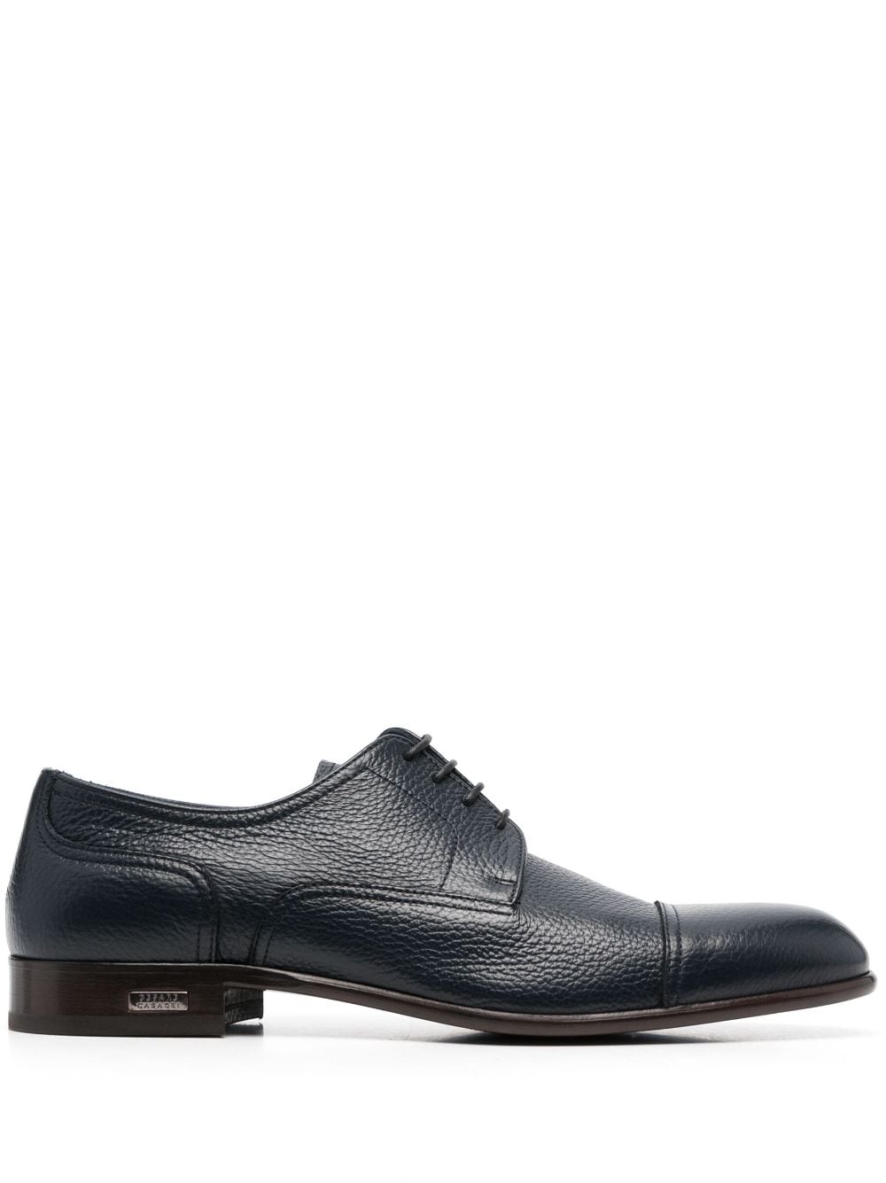 Casadei Cervo Leather Derby Shoes In Blau