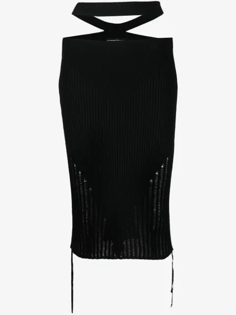 ANDREĀDAMO ribbed-knit pencil skirt