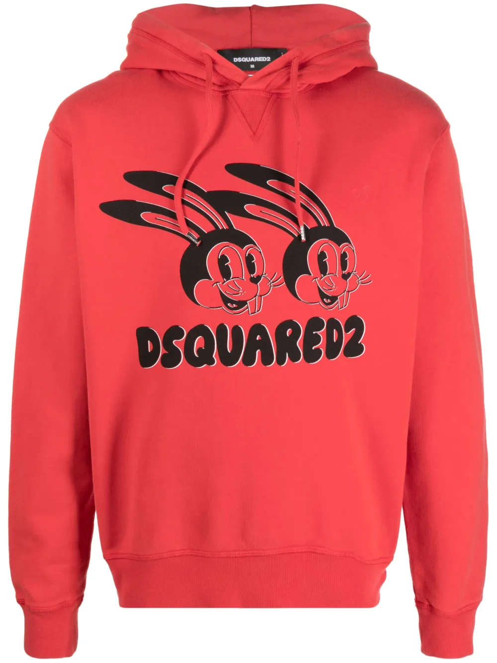 Dsquared2 Graphic-print Cotton Hoodie In Rot