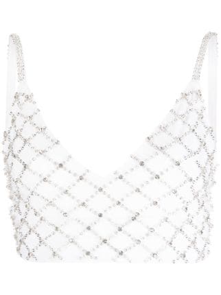 P.A.R.O.S.H. crystal-embellished Crop Top - Farfetch