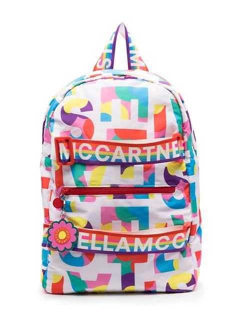Stella McCartney Kids all-over graphic logo print backpack
