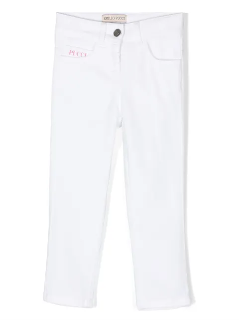 PUCCI Junior pantalones casual con parche del logo