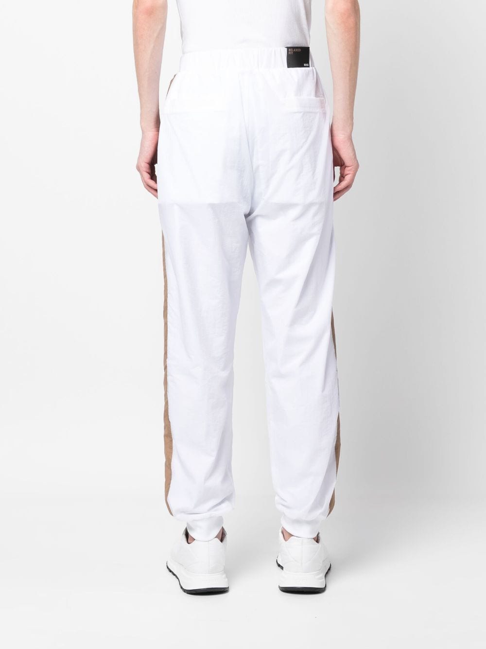 Shop Hugo Boss Panelled-design Track Pants In Weiss