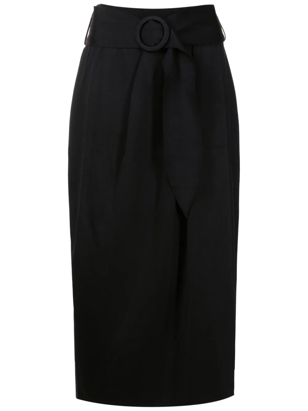 Alcaçuz High-waisted Belted Skirt In Black