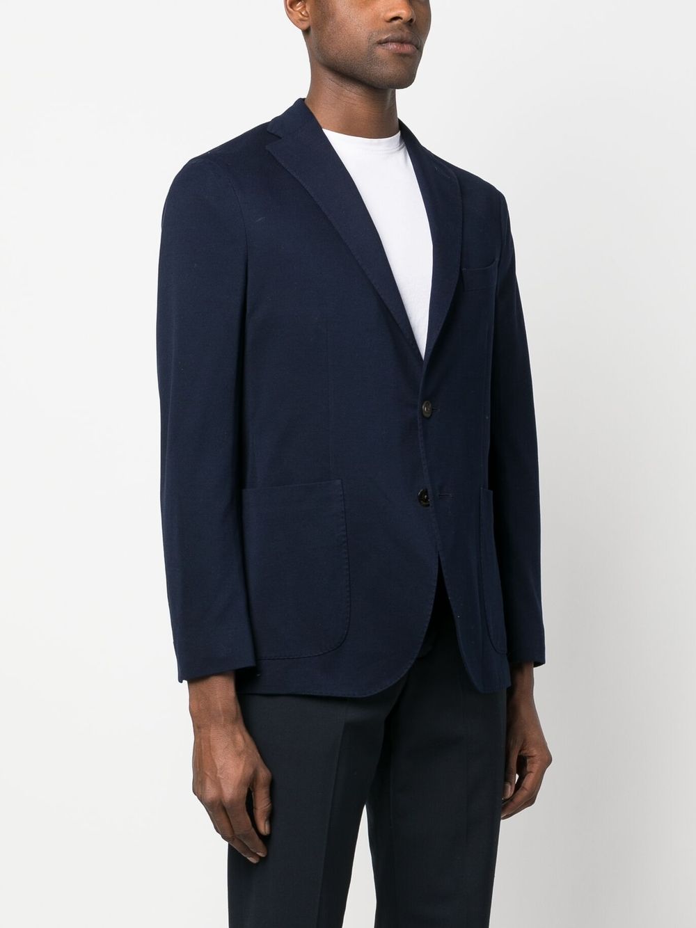 Shop Boglioli Single-breasted Blazer In Blue