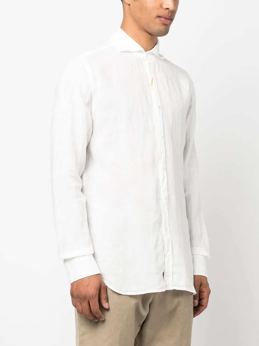 Canali longsleeve linenflax Shirt Farfetch