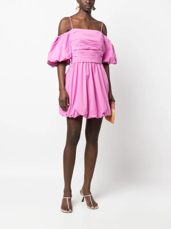Simkhai Sanam puff-sleeve Mini Dress | Pink | FARFETCH Simkhai Sanam puff-sleeve Mini Dress | Pink | FARFETCH