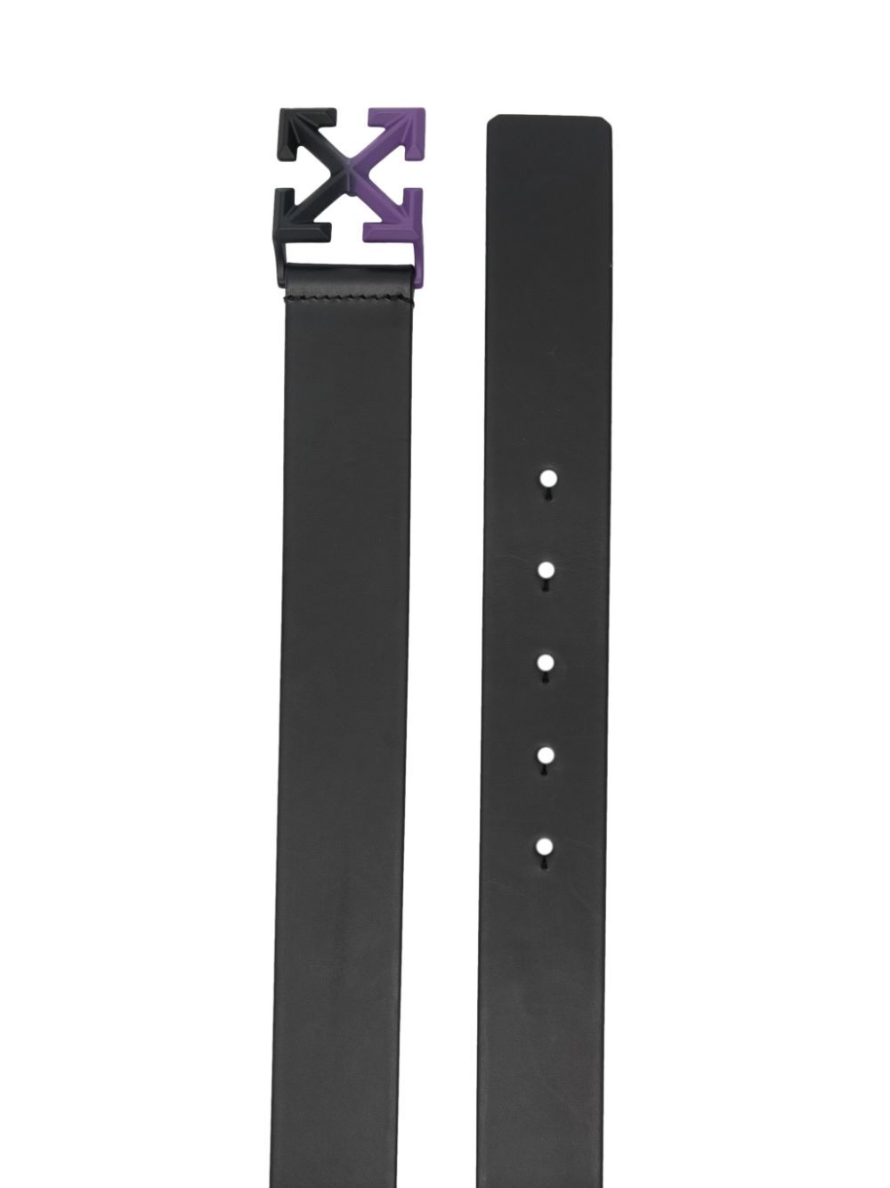 Off-White c/o Virgil Abloh Arrow-plaque Leather Belt in Black for Men