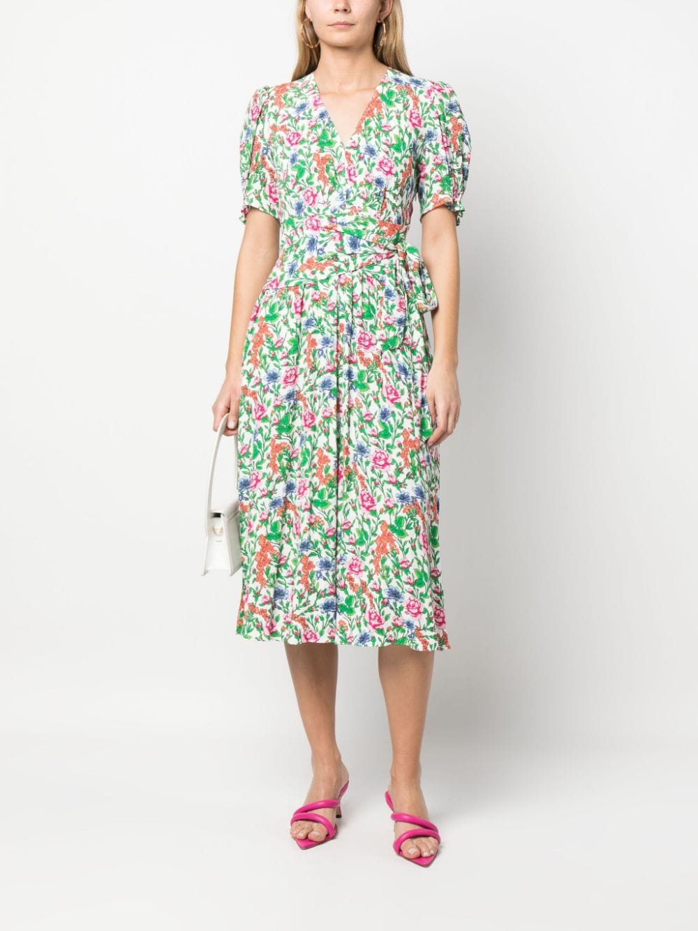 DVF Diane Von Furstenberg Pleated Midi Dress - Farfetch