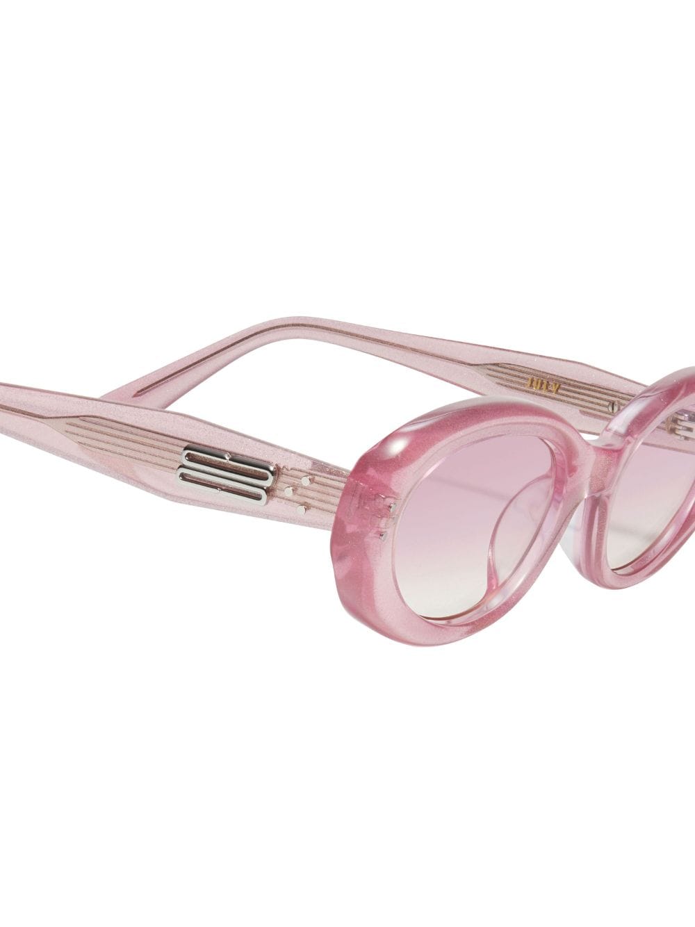 Shop Gentle Monster Transparent-oval-frame Sunglasses In Pink