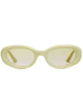Gentle Monster tonal-design oval-frame sunglasses - White