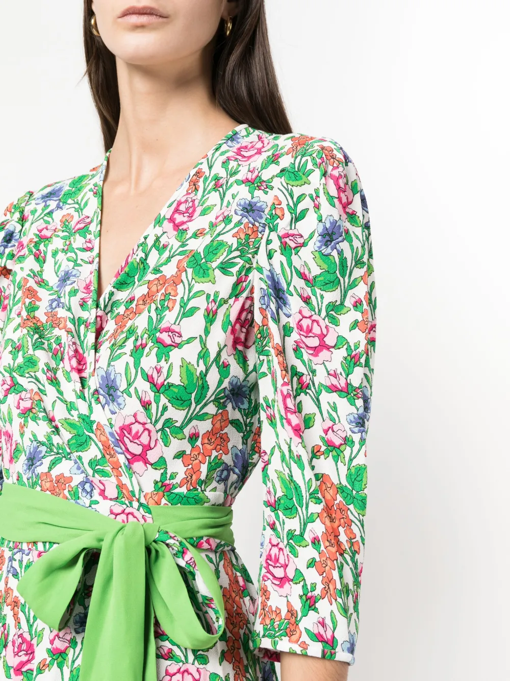 Dvf floral wrap dress outlet