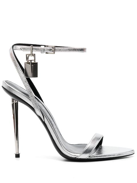 TOM FORD padlock-detail metallic sandals
