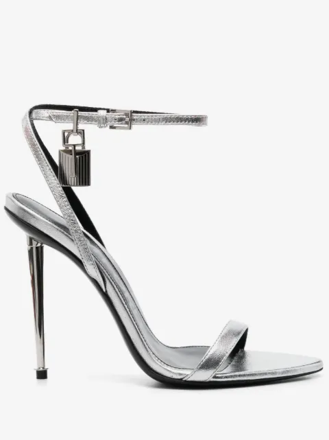 TOM FORD padlock-detail metallic sandals