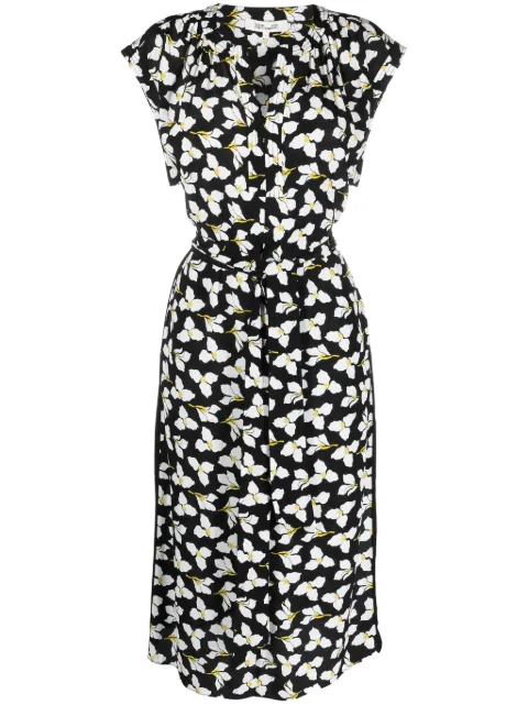 DVF Diane von Furstenberg panelled floral midi dress