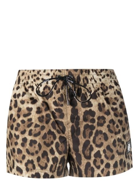 Dolce & Gabbana leopard-print mini shorts