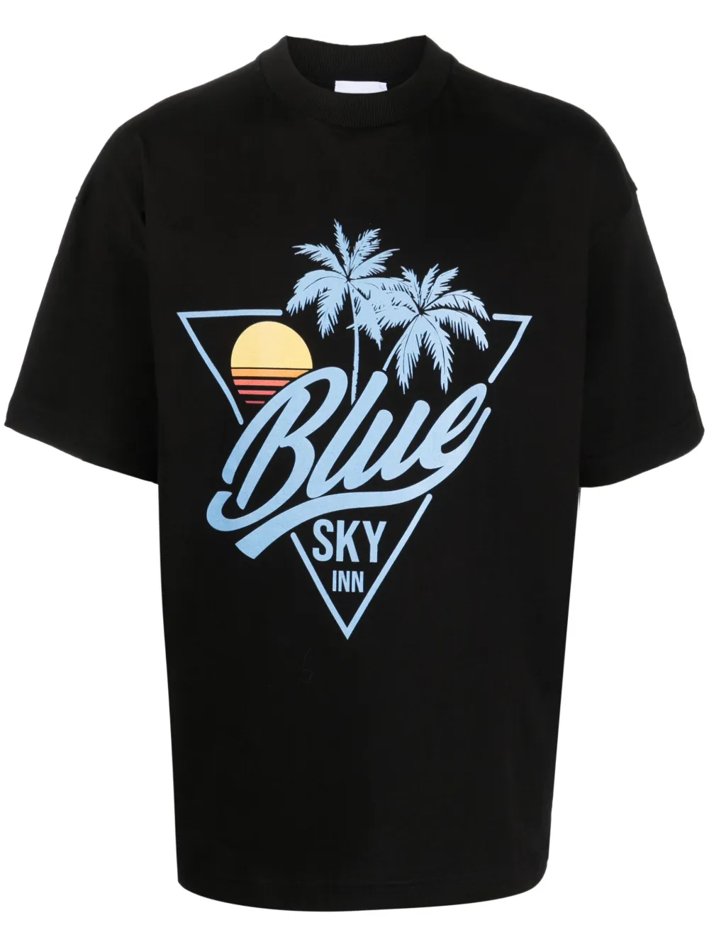Blue Sky Inn Sunset Logo Tee In Schwarz