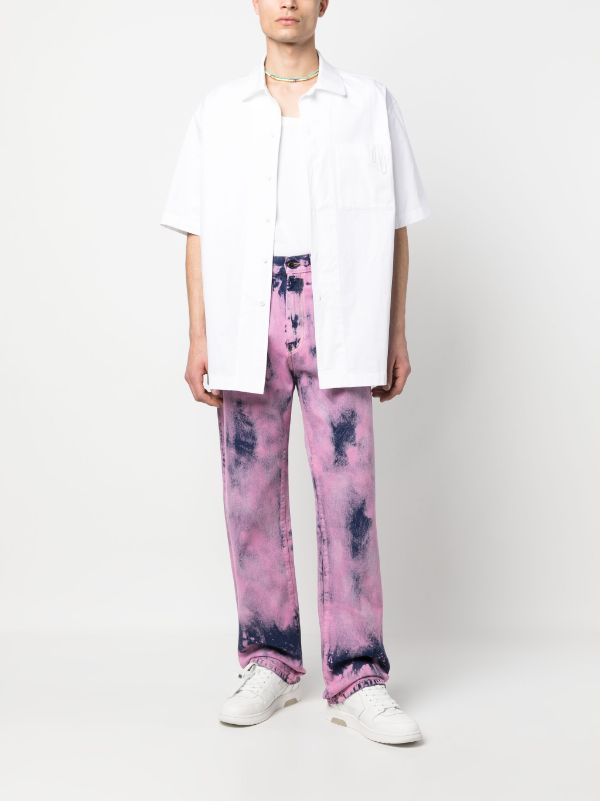 DARKPARK tie dye straight leg Jeans Farfetch