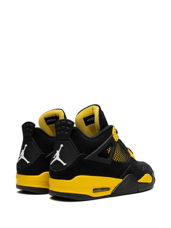 Black and on sale yellow jordan 4s