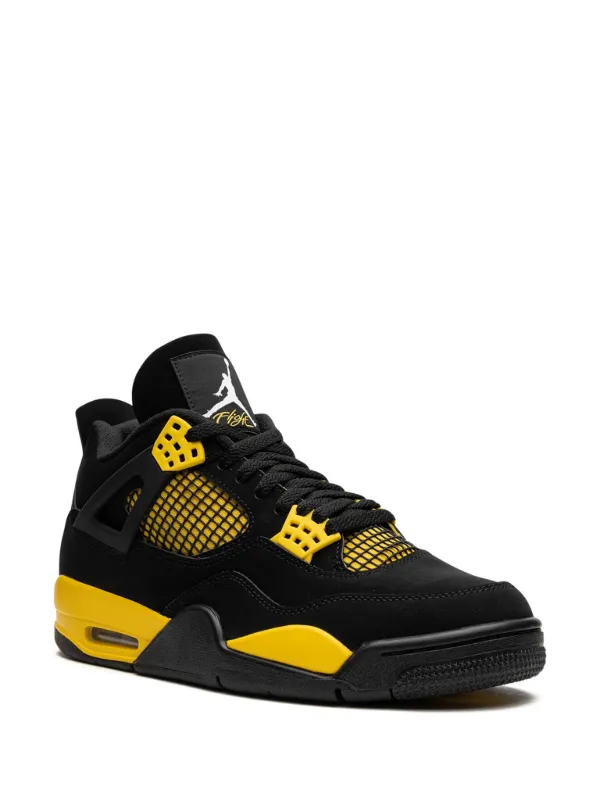 Black and shop yellow jordan 4