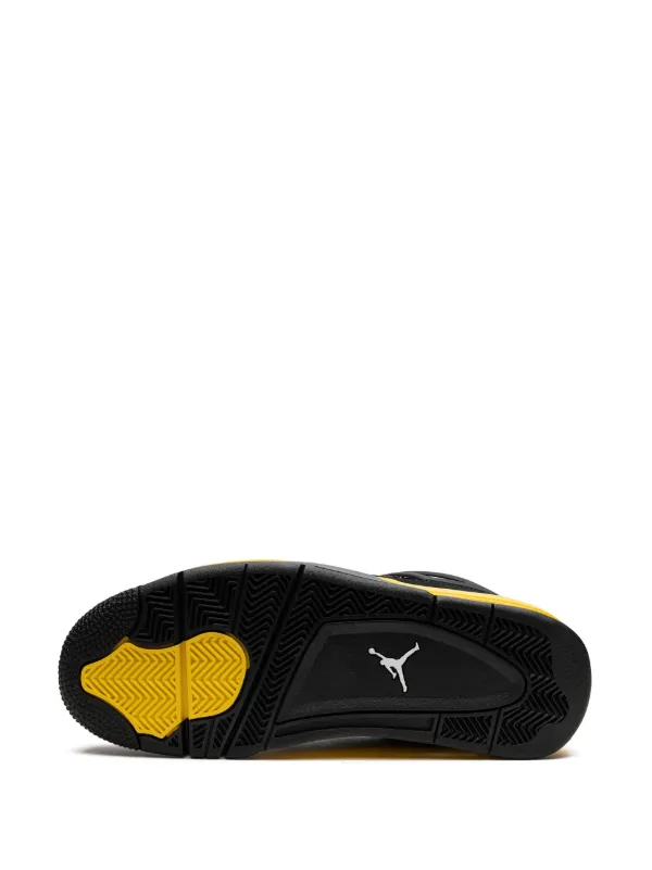 Air Jordan 4 lV Retro 'Thunder' 2023 Black/Yellow Mens