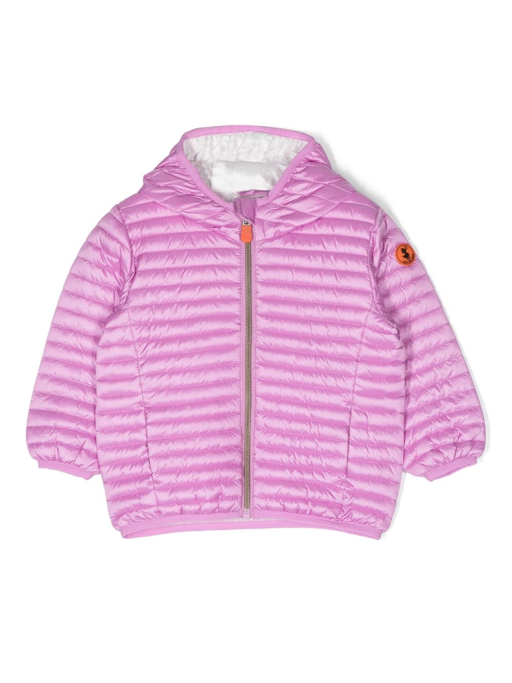 Save The Duck Babies' Long-sleeve Padded Hoodie Jacket In Pink