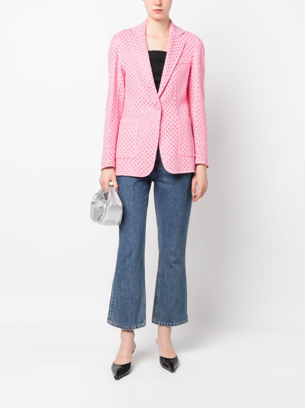 P.A.R.O.S.H. Blazer verfraaid met kristallen - Roze