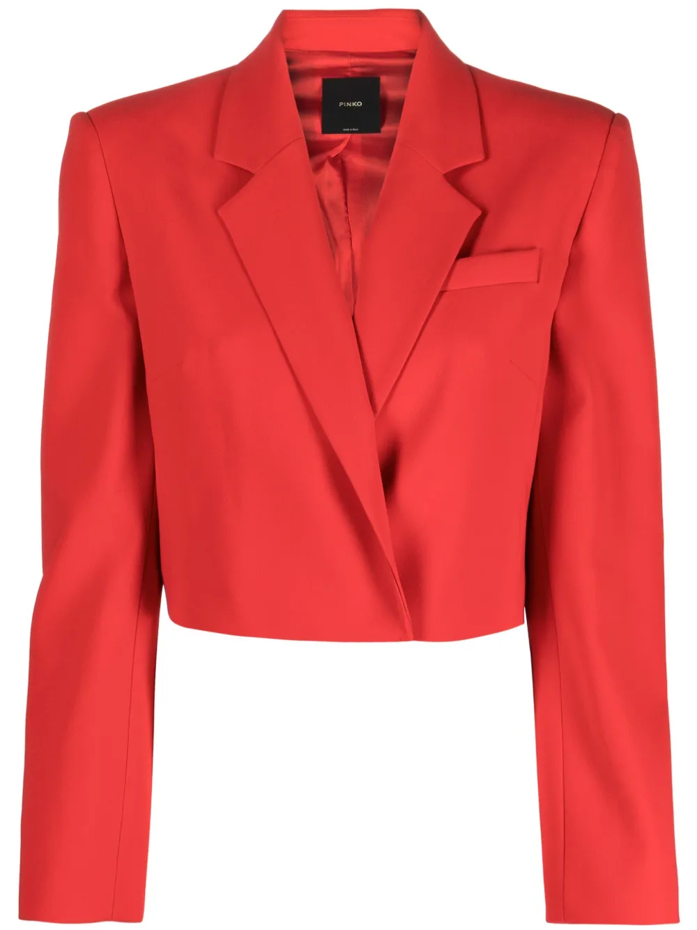 Red hot sale cropped blazer