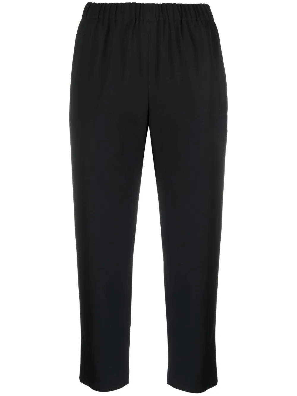 Shop Comme Des Garçons Cropped Wool Trousers In Black