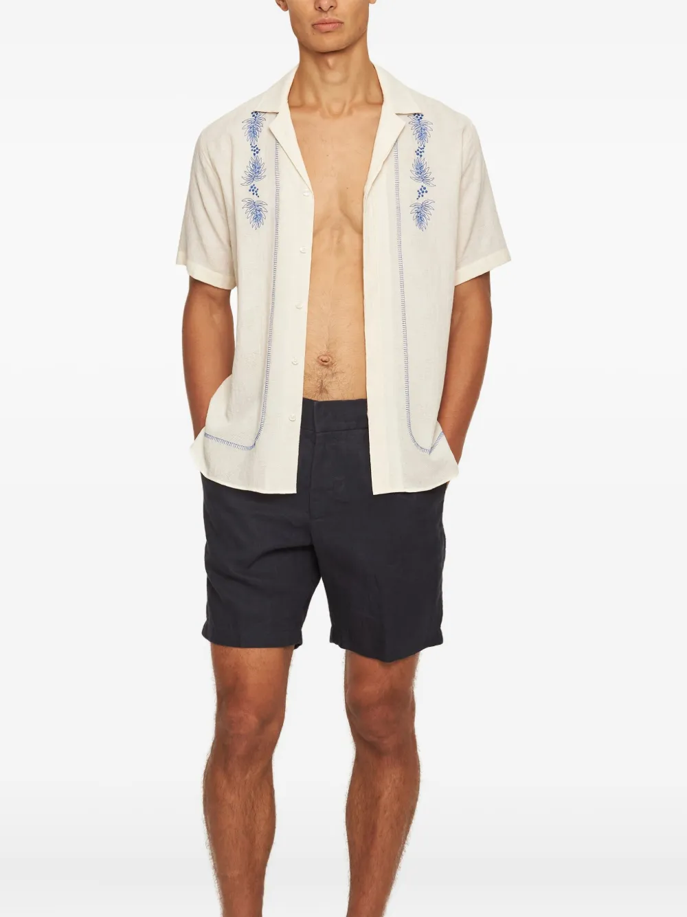 Orlebar Brown mid-rise linen shorts | Bermuda Shorts | Image 2