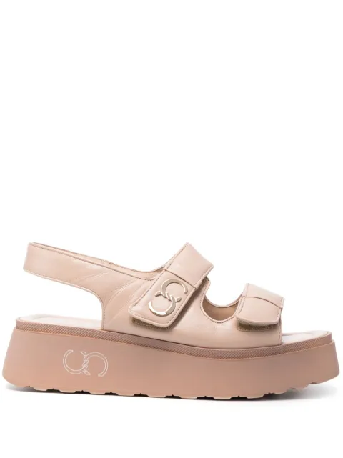 Casadei sandalias con plataforma y doble correa