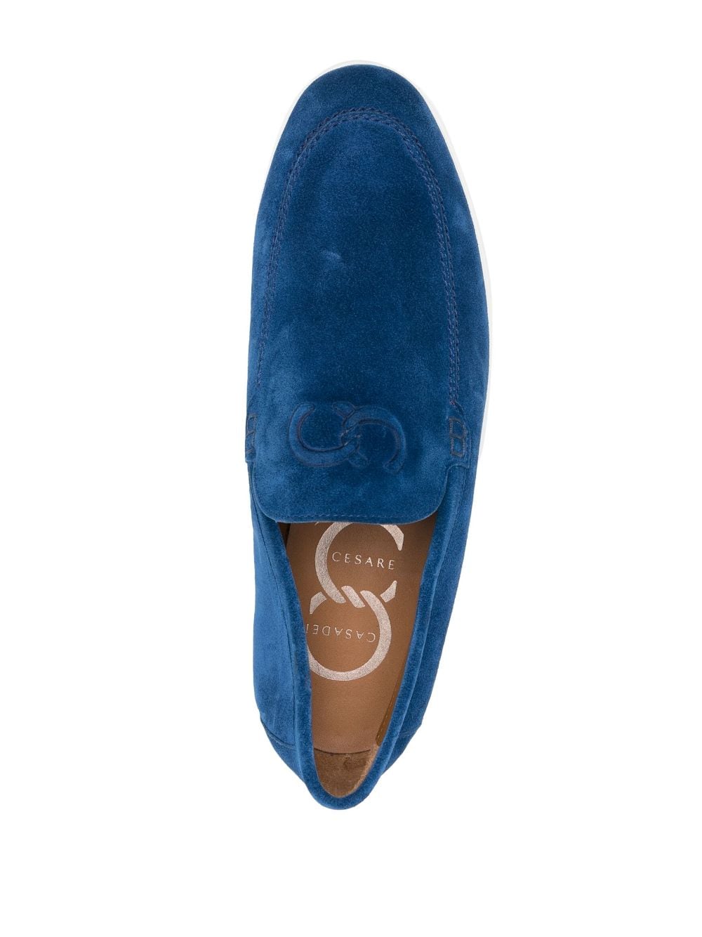 Shop Casadei Antilope Slip-on Loafers In Blau