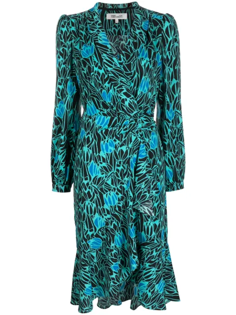 DVF Diane von Furstenberg vestido cruzado Carla con estampado floral