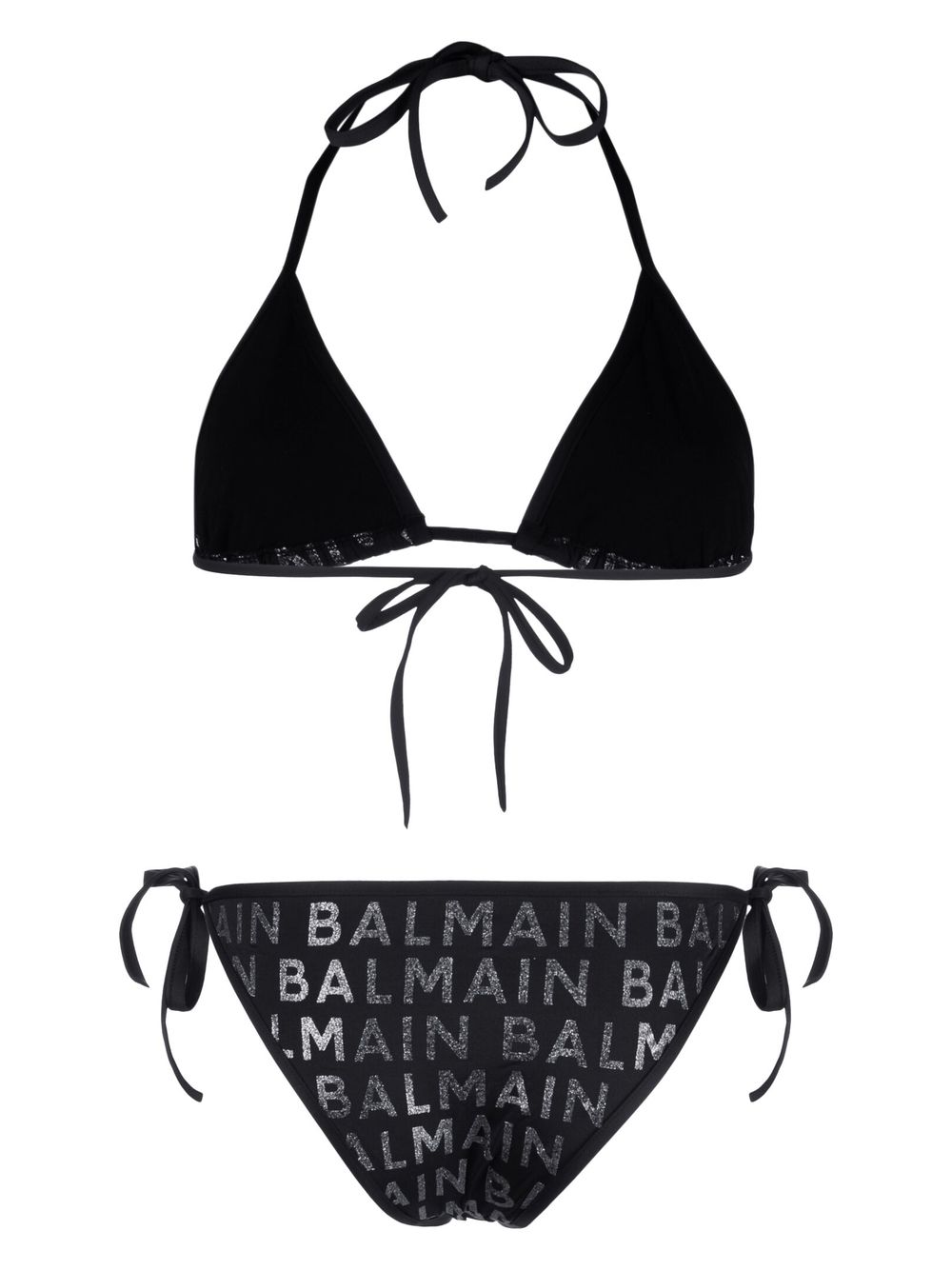 Image 2 of Balmain logo-print bikini set