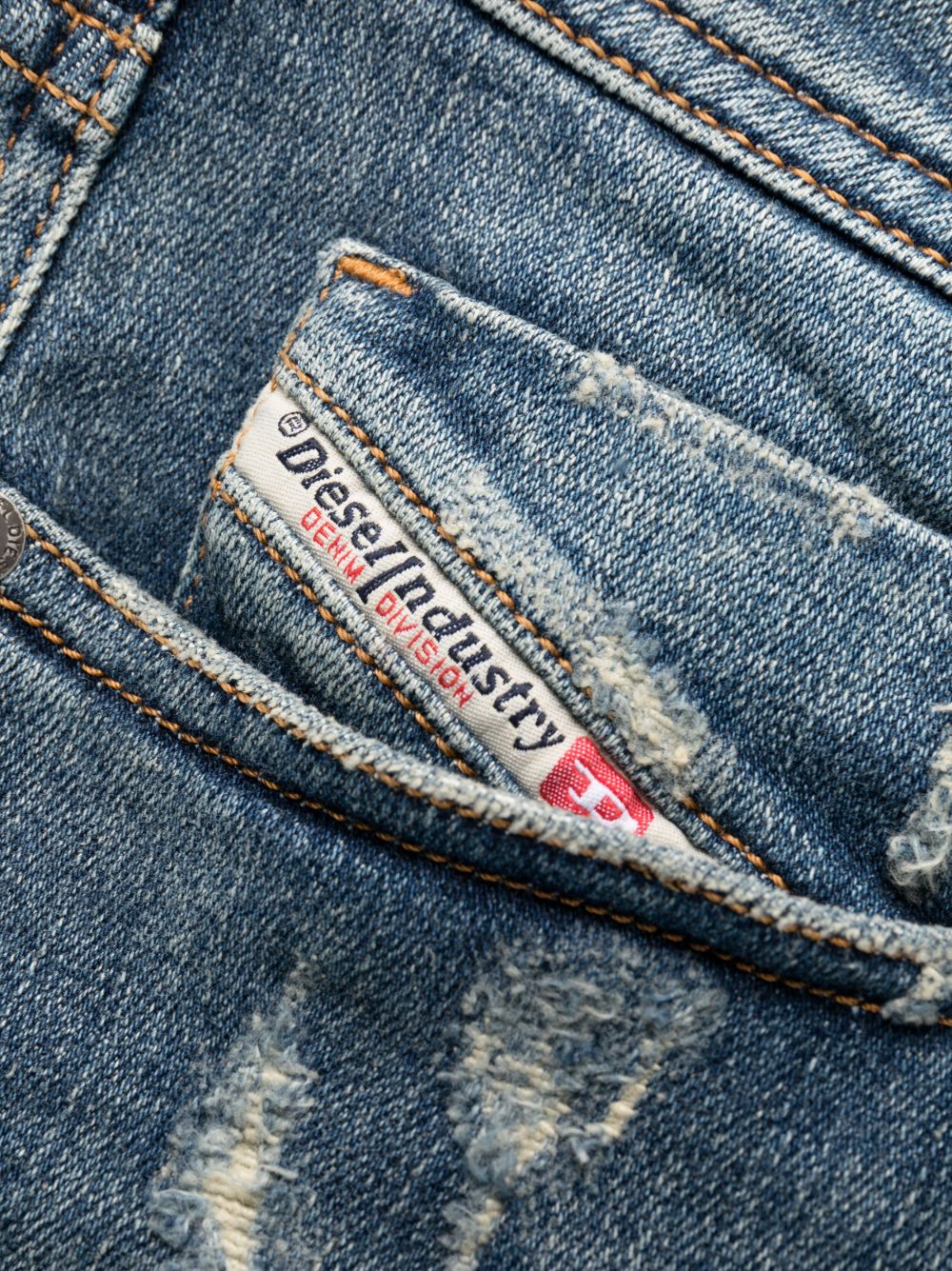 Diesel embroidered-logo slim-cut Jeans - Farfetch