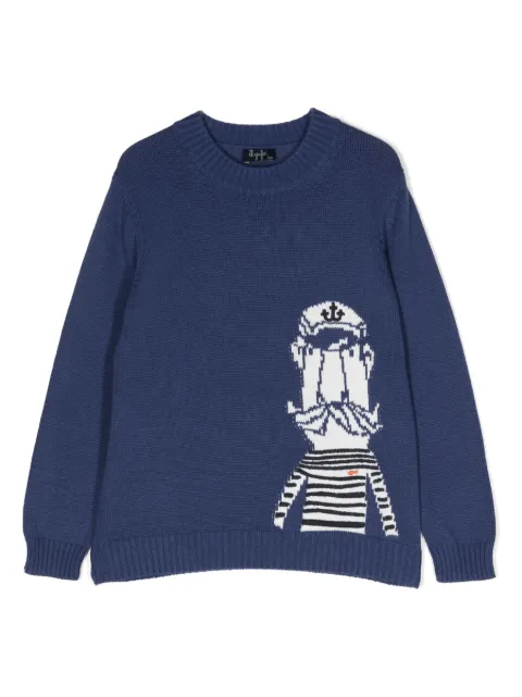 Il Gufo intarsia-knit cotton jumper