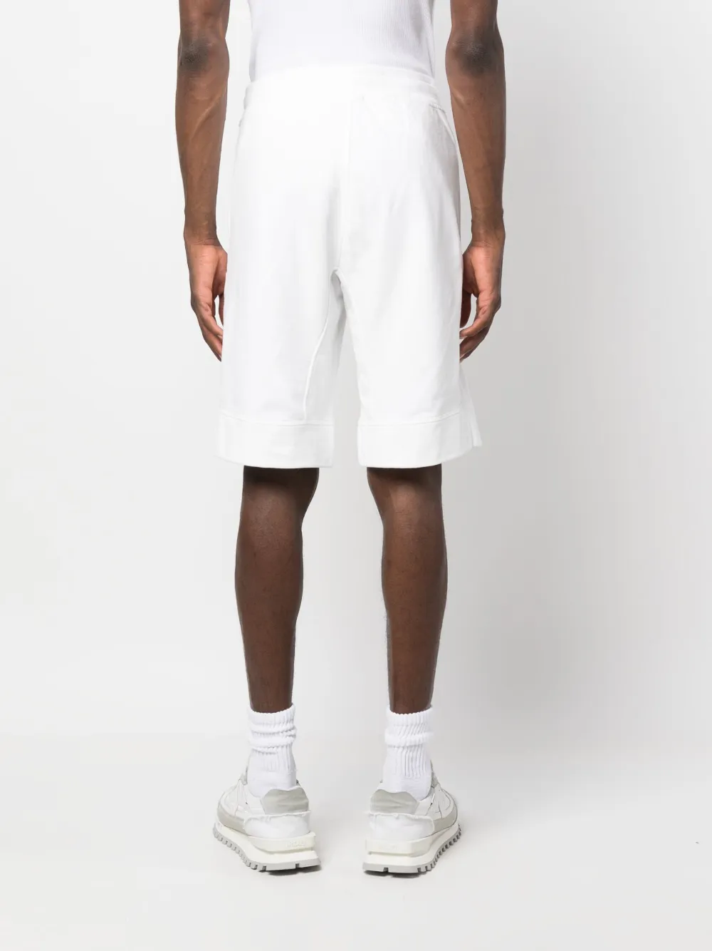 Ten C Side Patch-pocket Drawstring Shorts In White