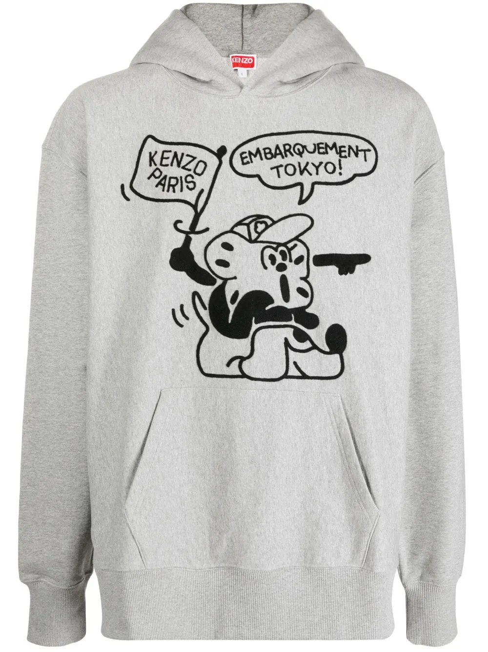 Kenzo Men's 1970-Print Detail Hoodie