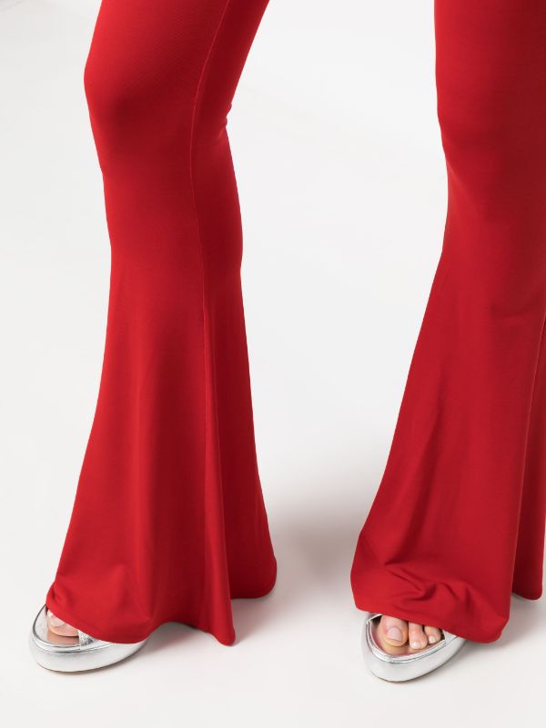 High-rise flared leggings in red - Magda Butrym