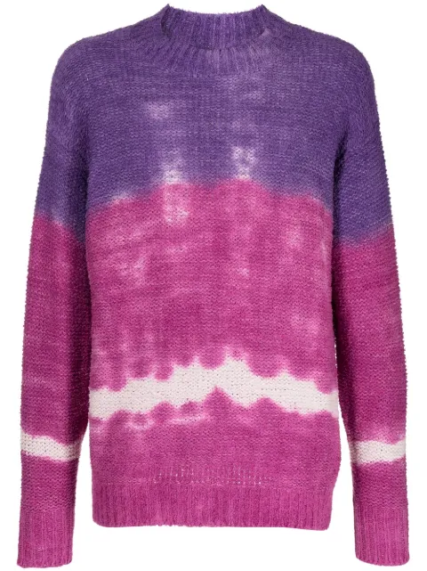 MARANT pull Henley à motif tie dye