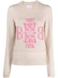 Barrie logo-patch cashmere jumper - Neutrals