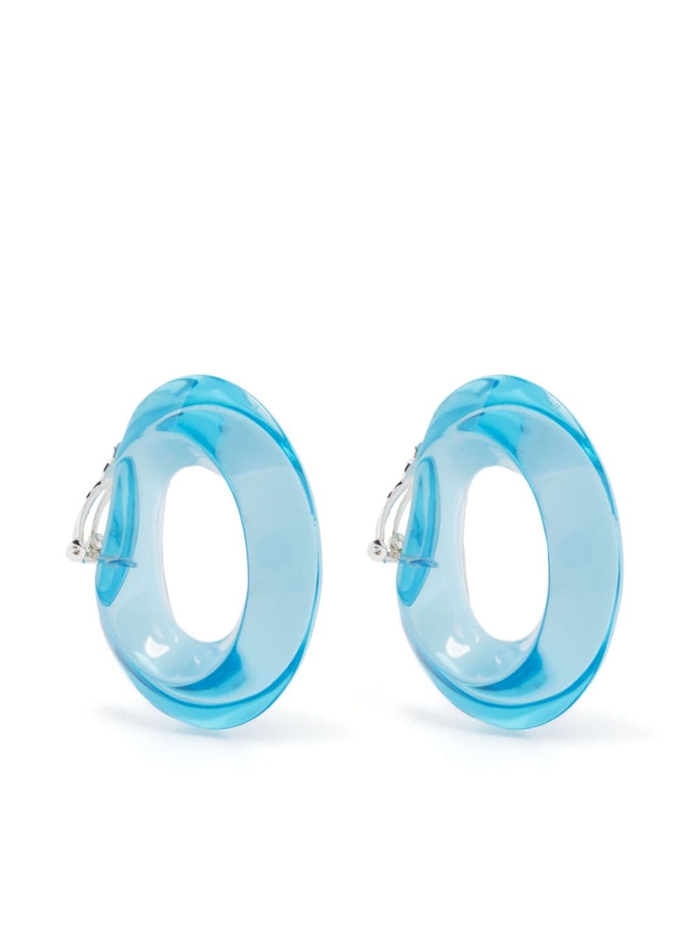 Monies Flotti transparent hoop earrings - Blue