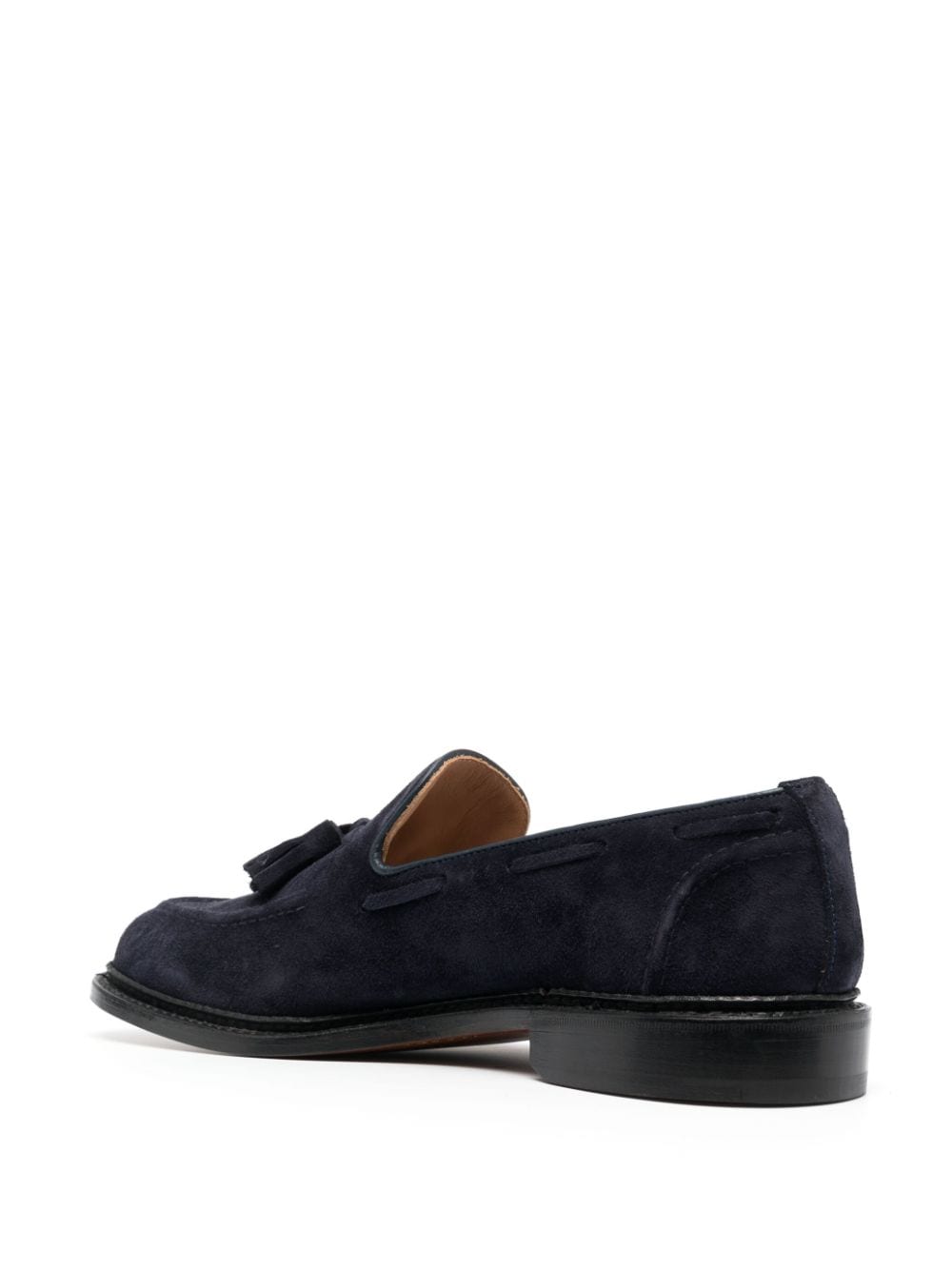 Shop Tricker's Tassel Suede Loafers In Blau