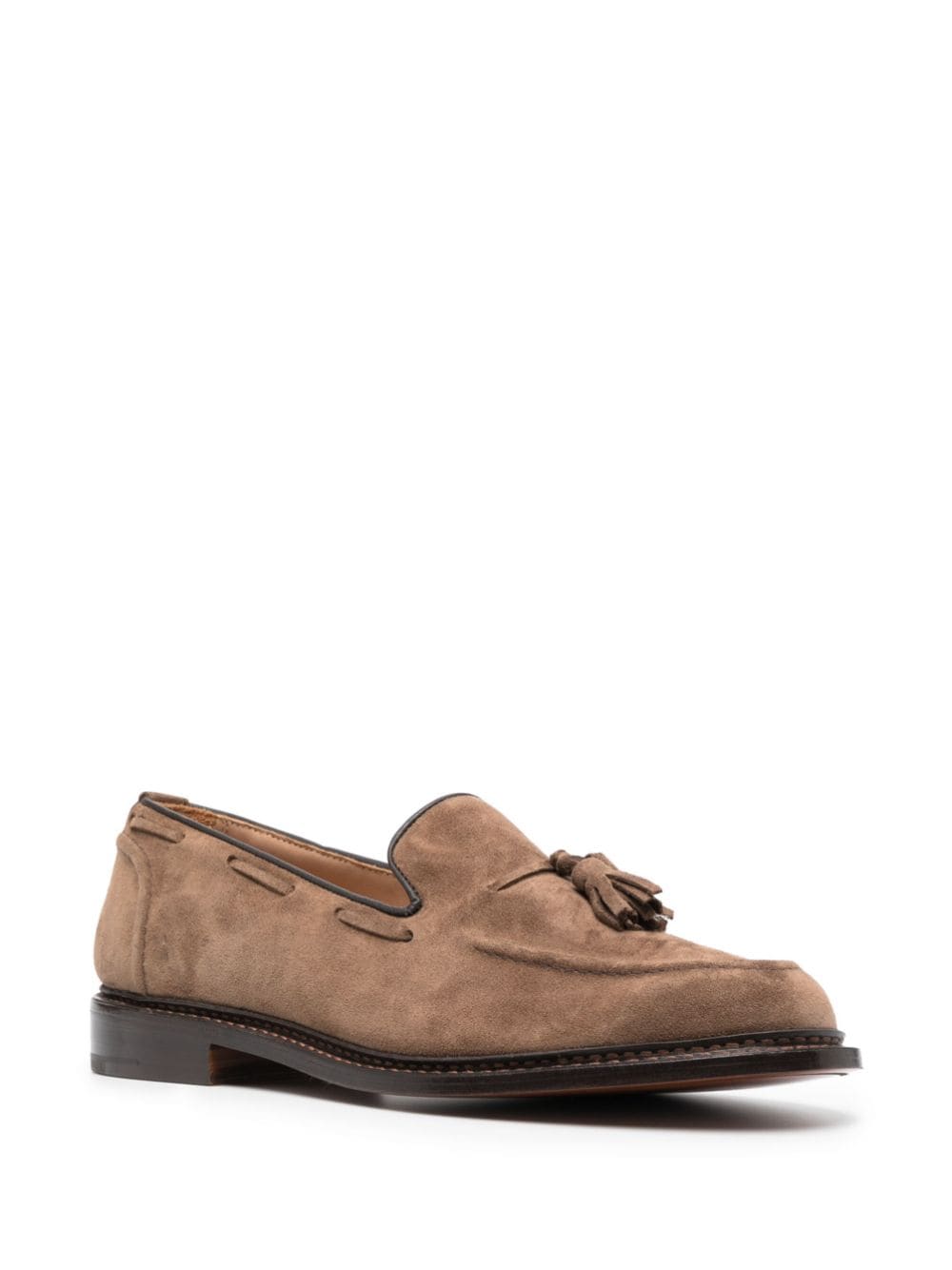 Shop Tricker's Tassel-detail Leather Loafers In Brown