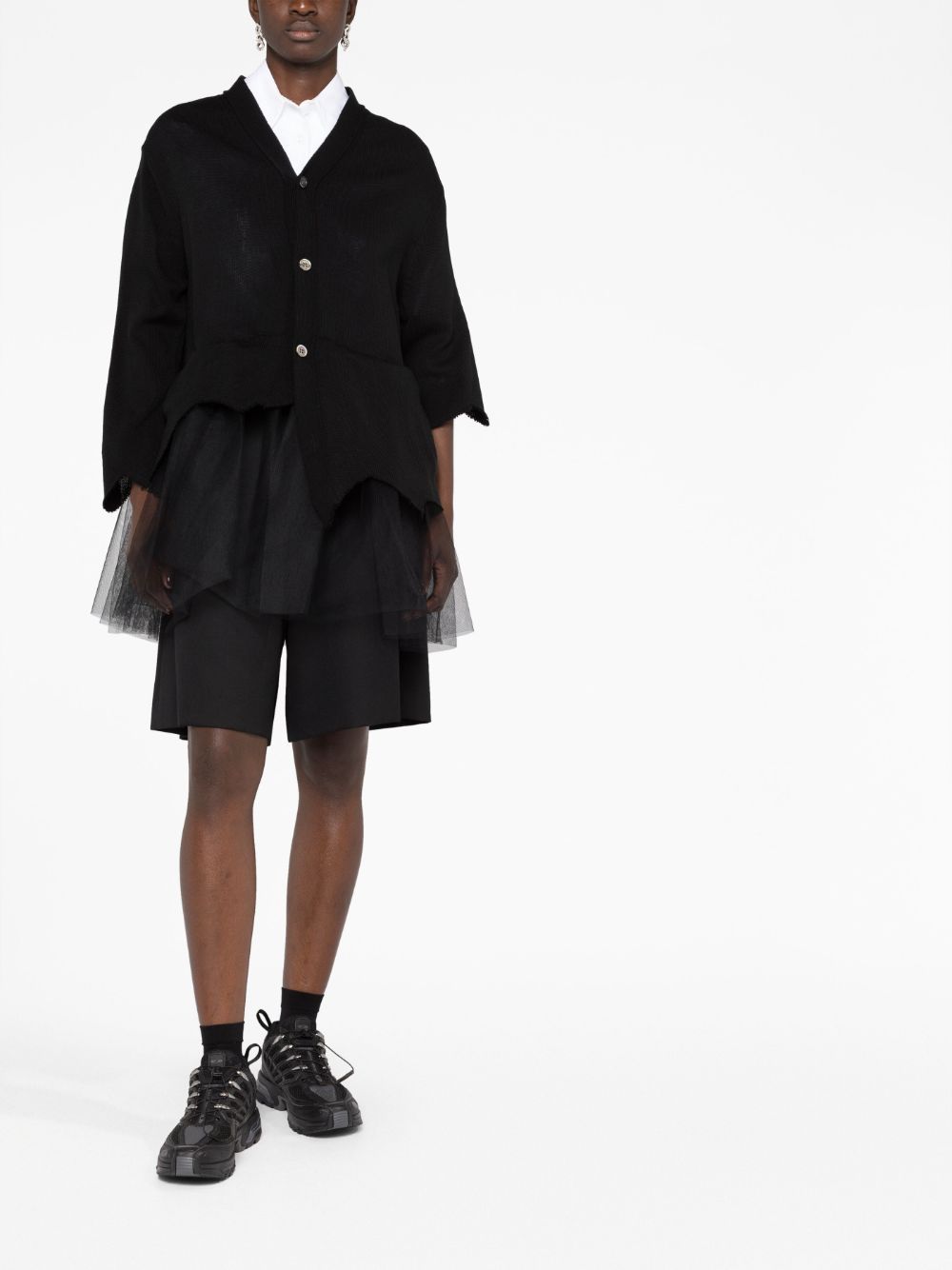 Black Comme Des Garçons チュールレイヤーカーディガン - Farfetch