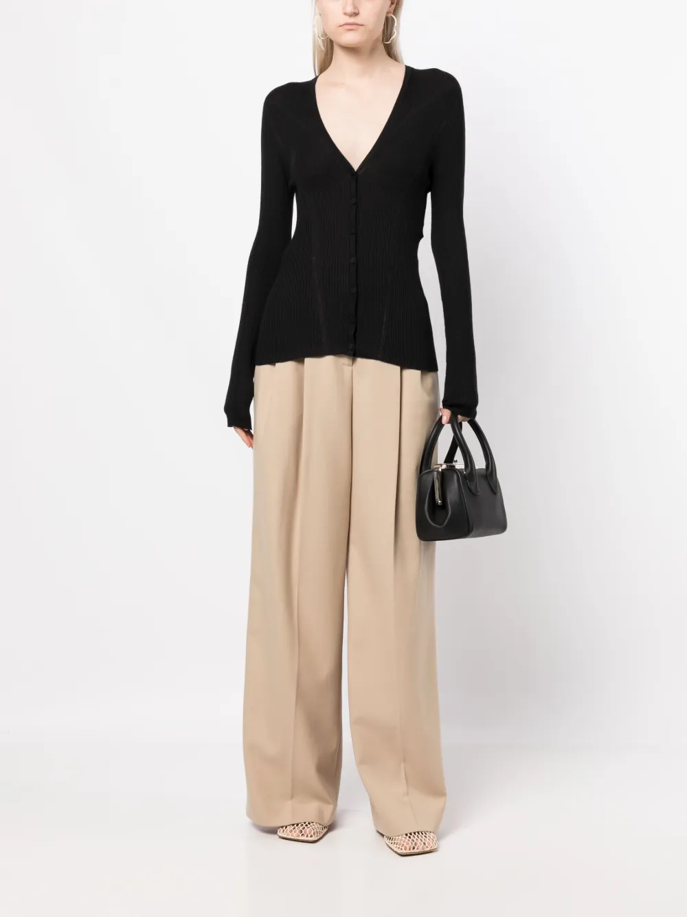 Lanvin Vest met V-hals - Zwart