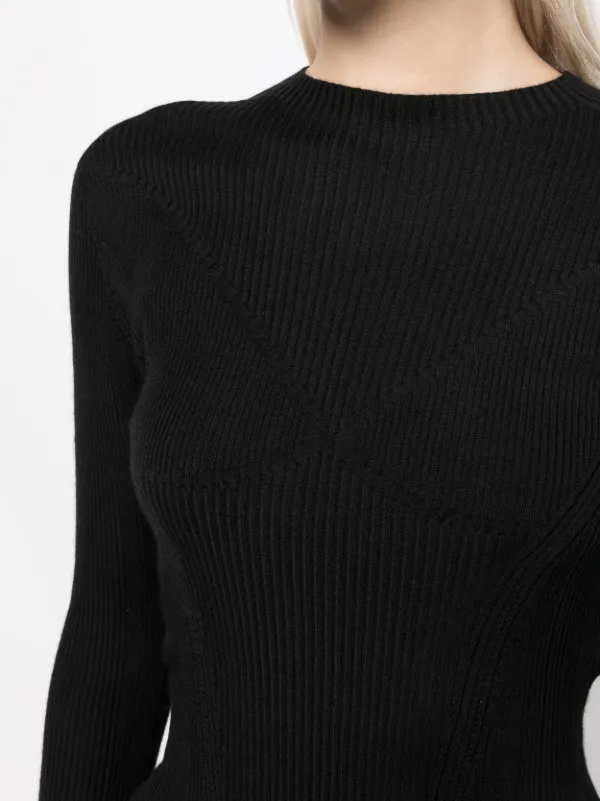 Lanvin extra long Sleeve rib knit Jumper Farfetch